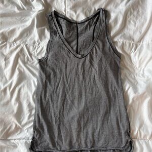 lululemon athletica Black and White Striped Tank Top
